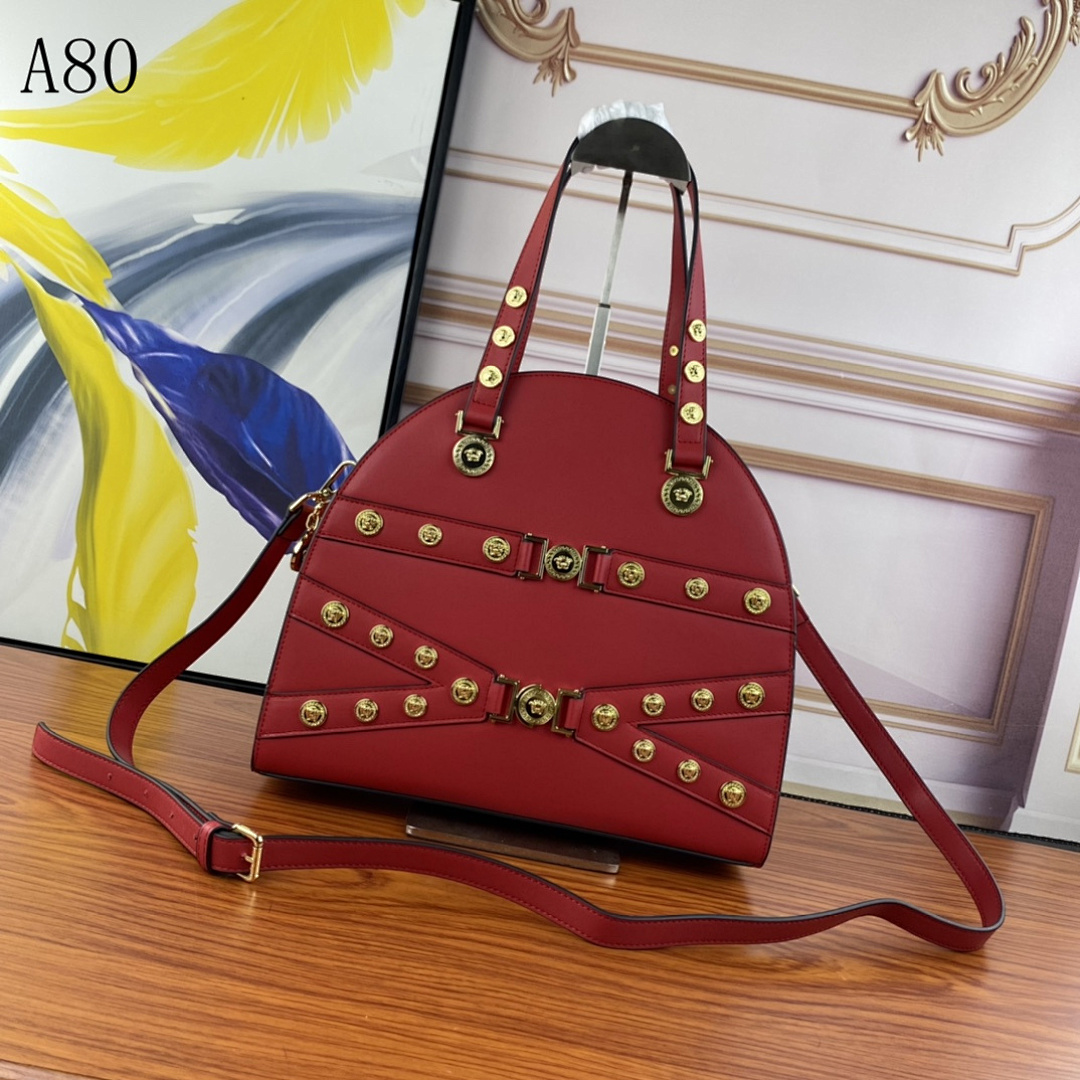 A80 Red Structured Dome Bag #494