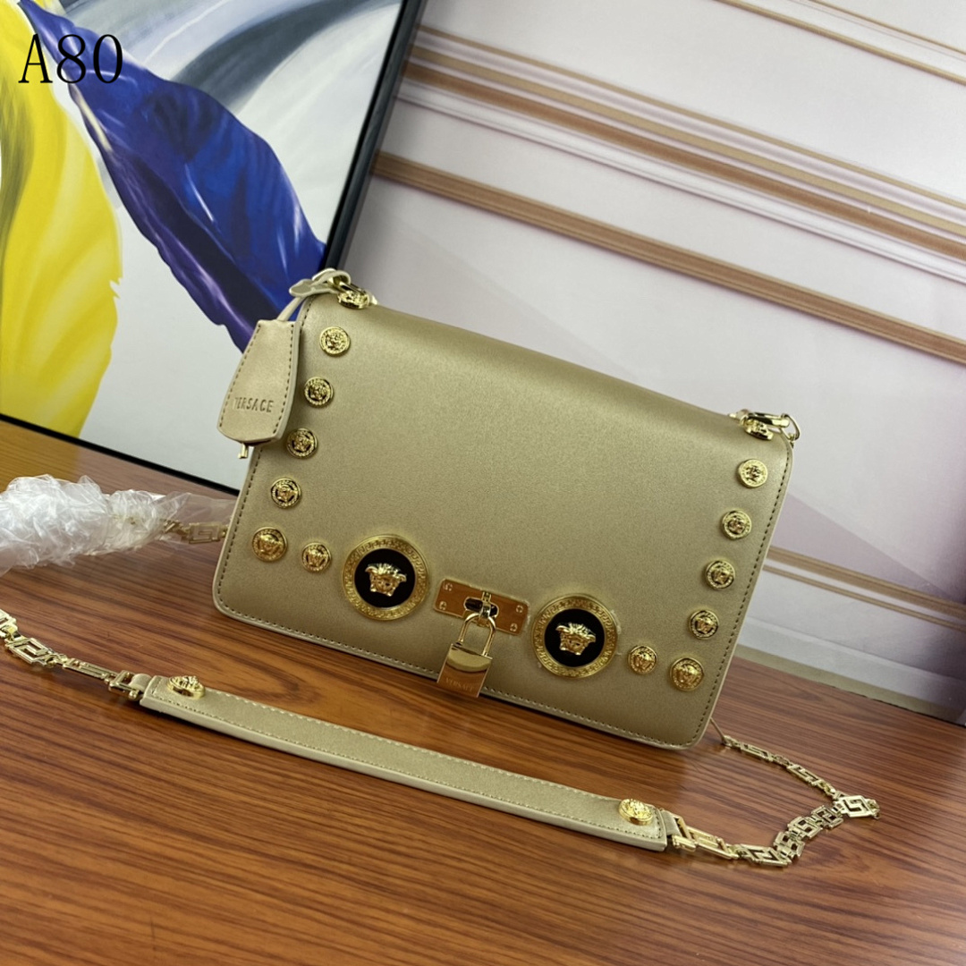 Versaci + A80 + Medusa Studs Shoulder Bag #491
