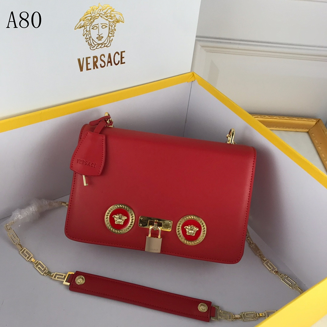 Versaci A80 Red Leather Shoulder Bag #475