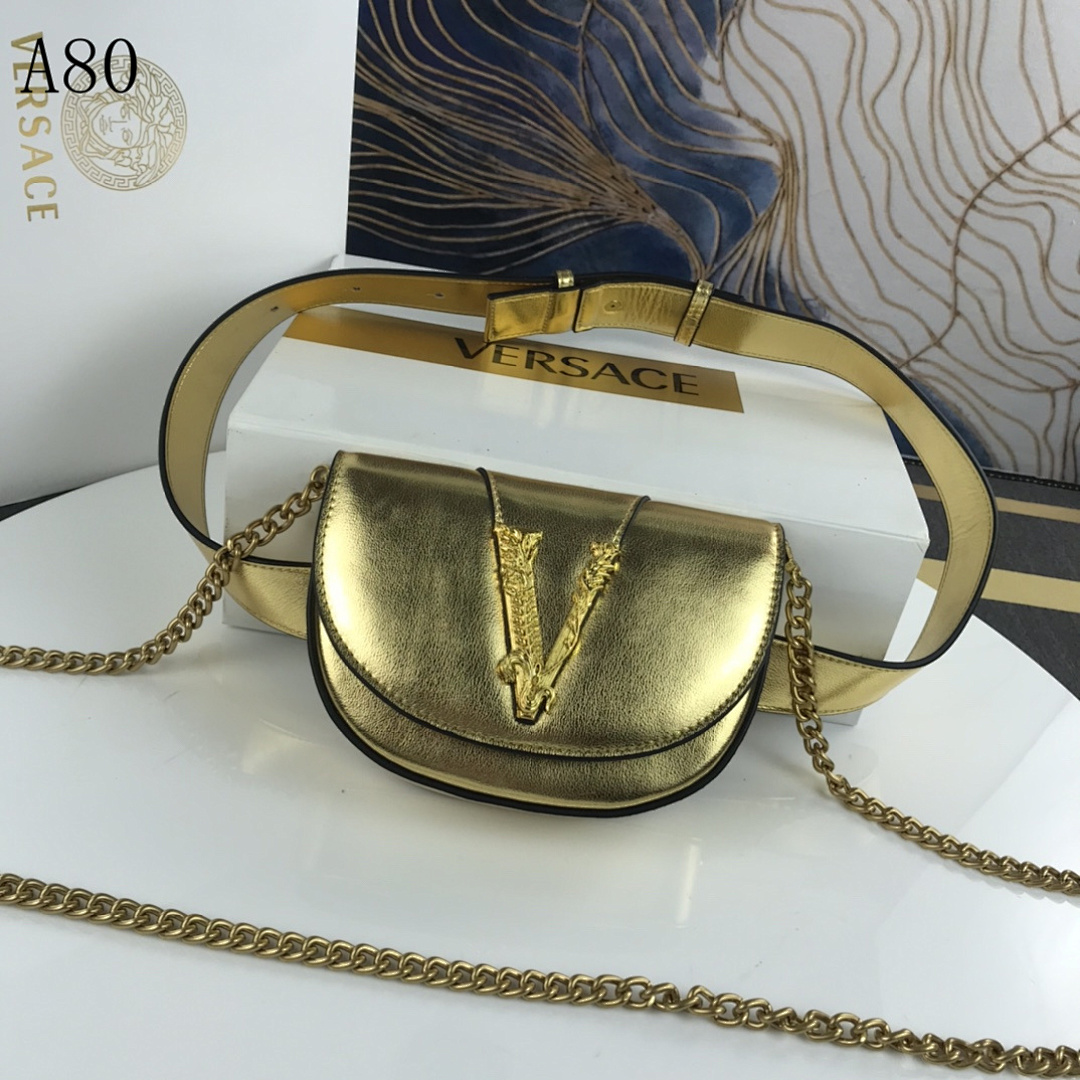 Versaci A80 Golden Medusa Chain Crossbody Bag #474
