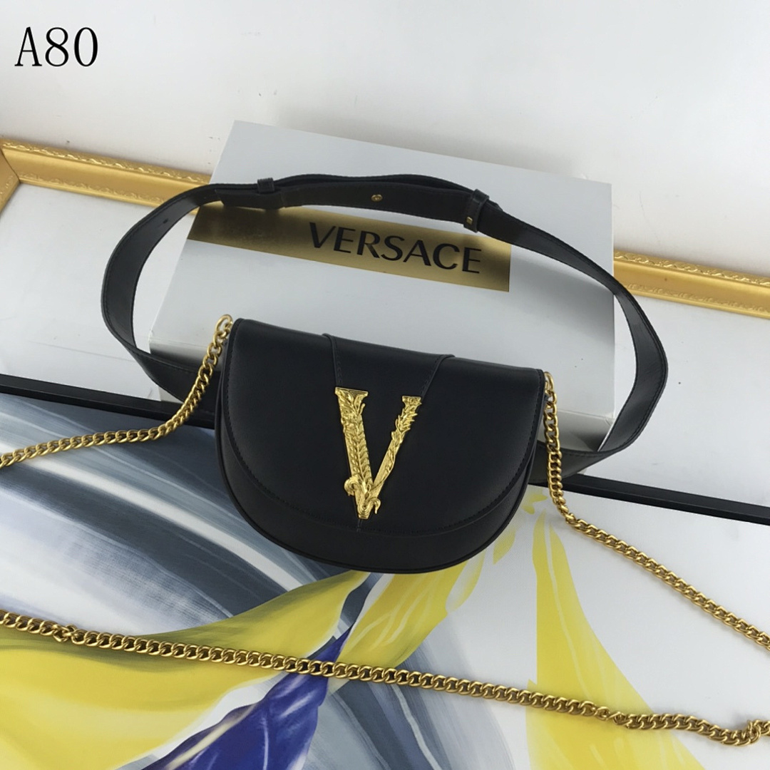 Versaci + A80 + V Logo Chain Crossbody Bag #471