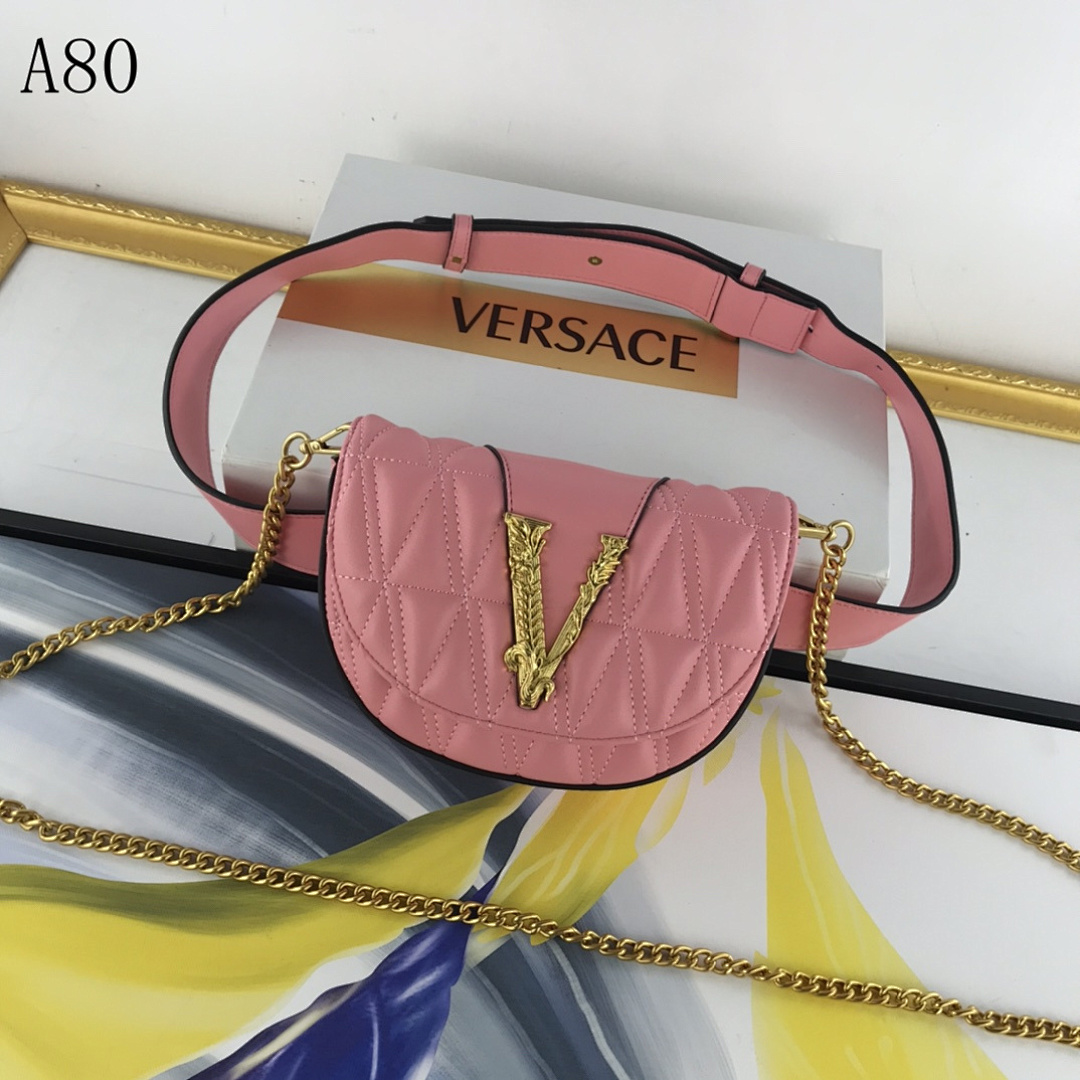 Versaci A80 Pink Quilted Crossbody Bag #467