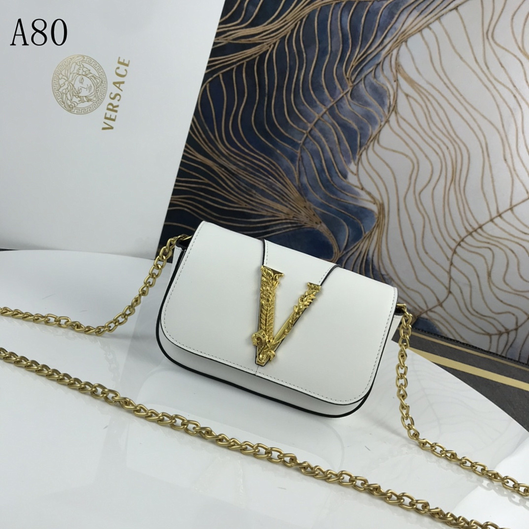 Versaci A80 V Logo Chain Shoulder Bag #465