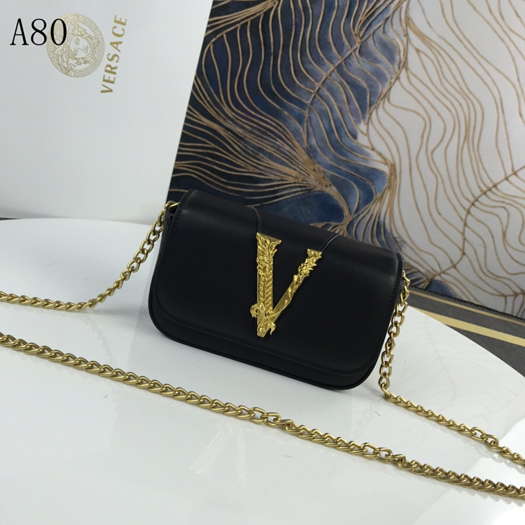 Versaci A80 V Logo Chain Crossbody Bag #463