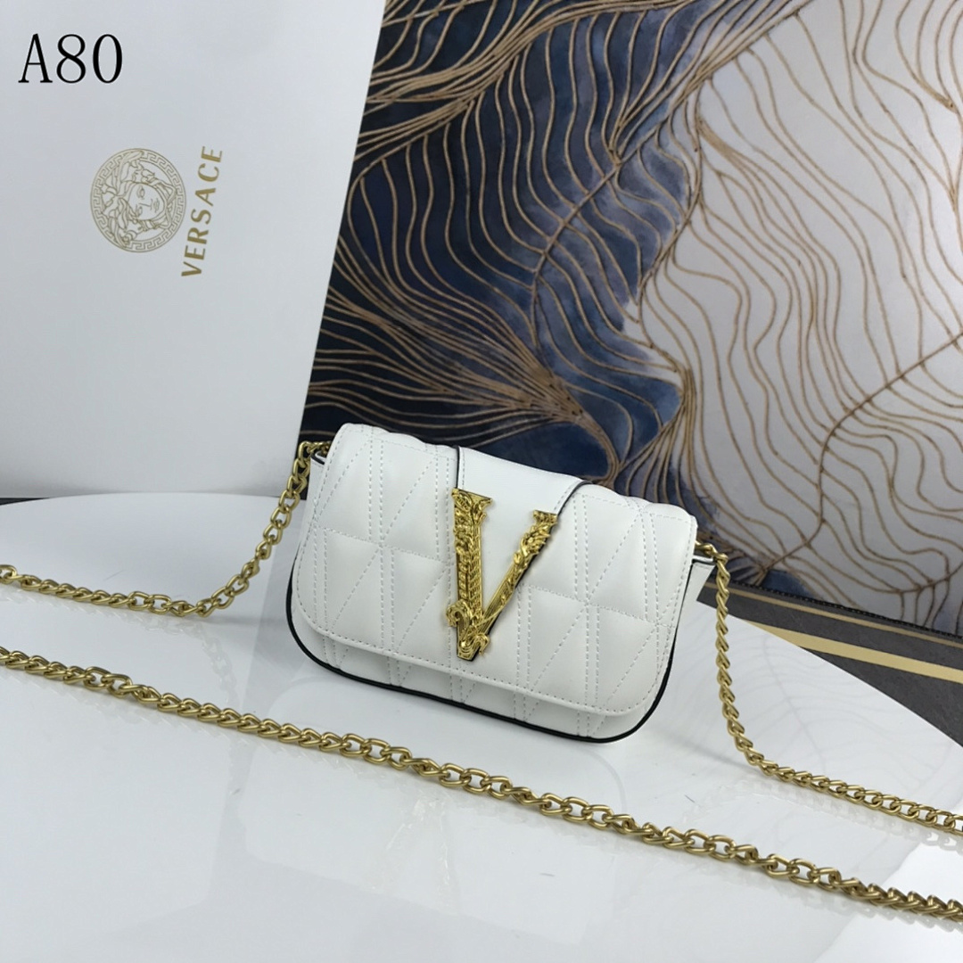 Versaci A80 White Quilted Crossbody Bag #461