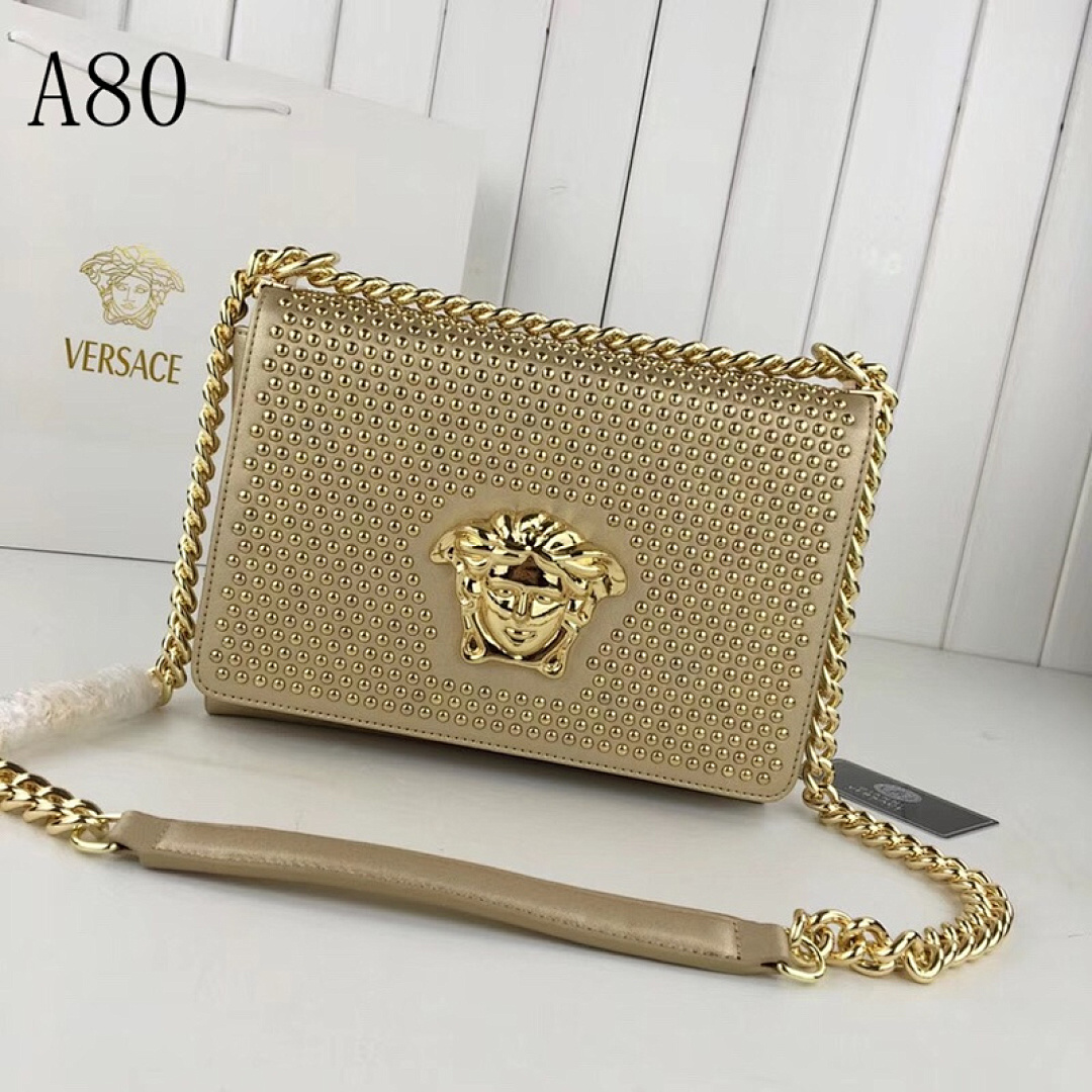 Versaci A80 Medusa Studded Shoulder Bag #444