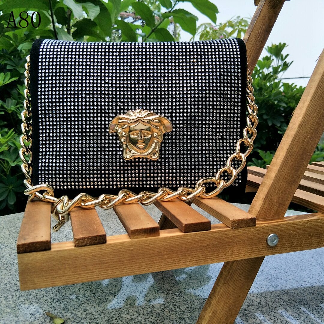 Versaci + A80 + Medusa Rhinestone Clutch #412