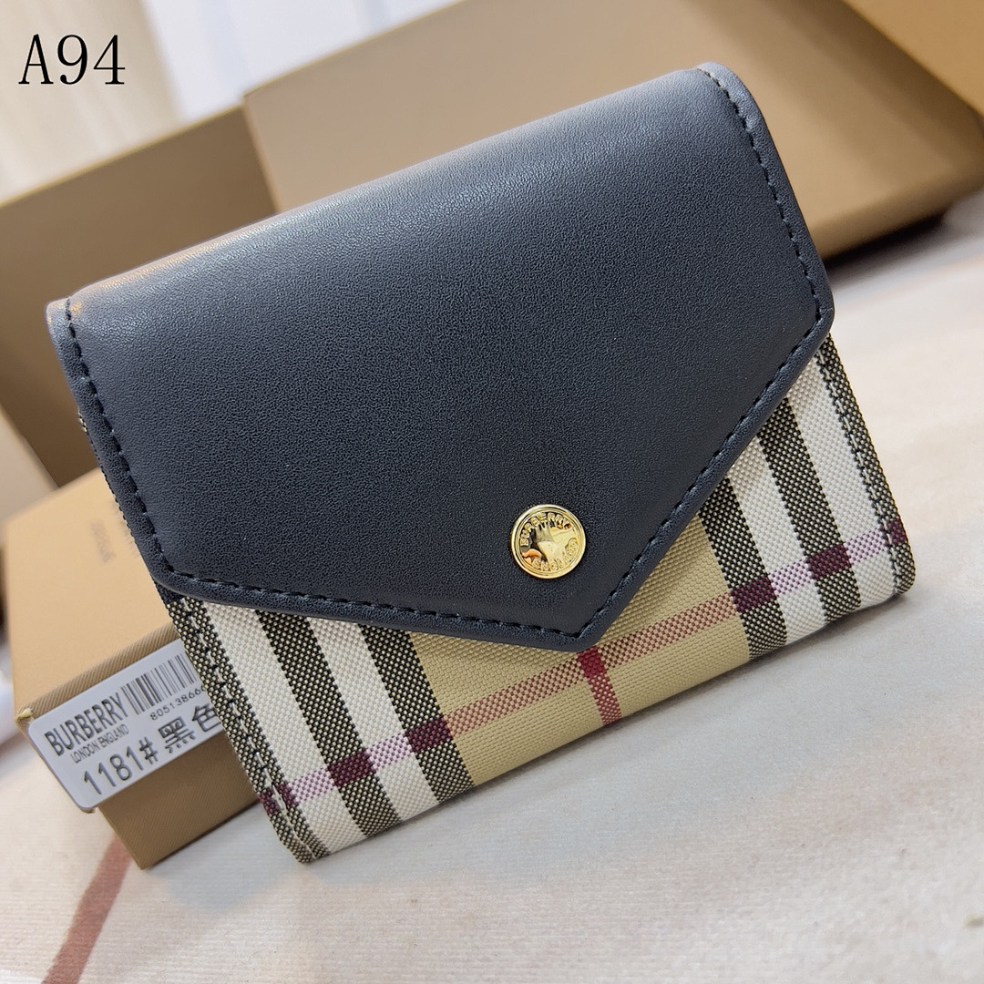 Burberyy Check Print Folded Wallet #201