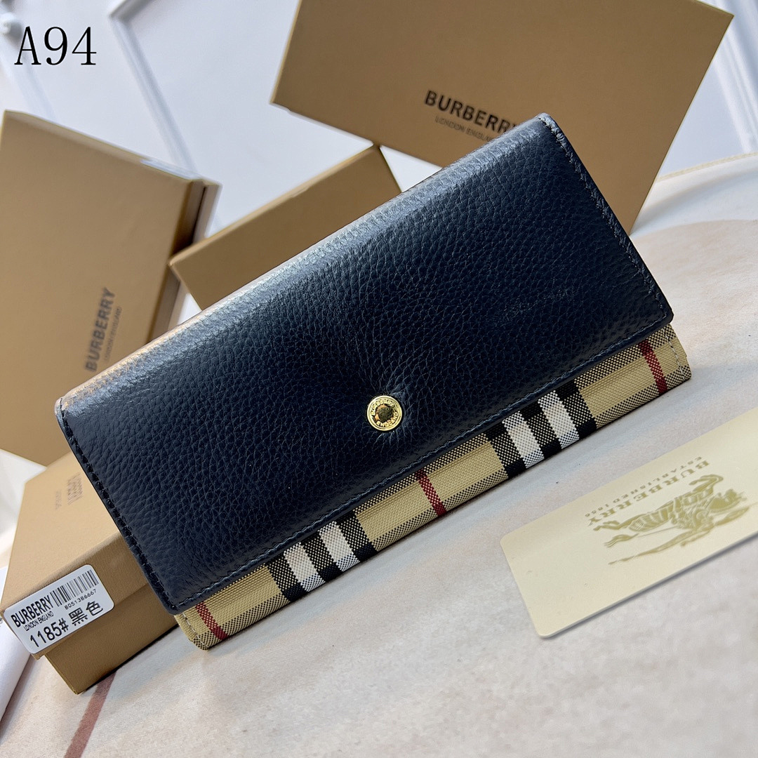 Burberyy Check and Leather Wallet #199