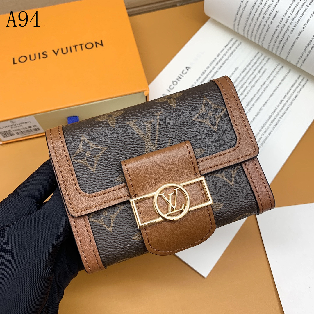 LVutton Monogram Canvas Compact Wallet #169