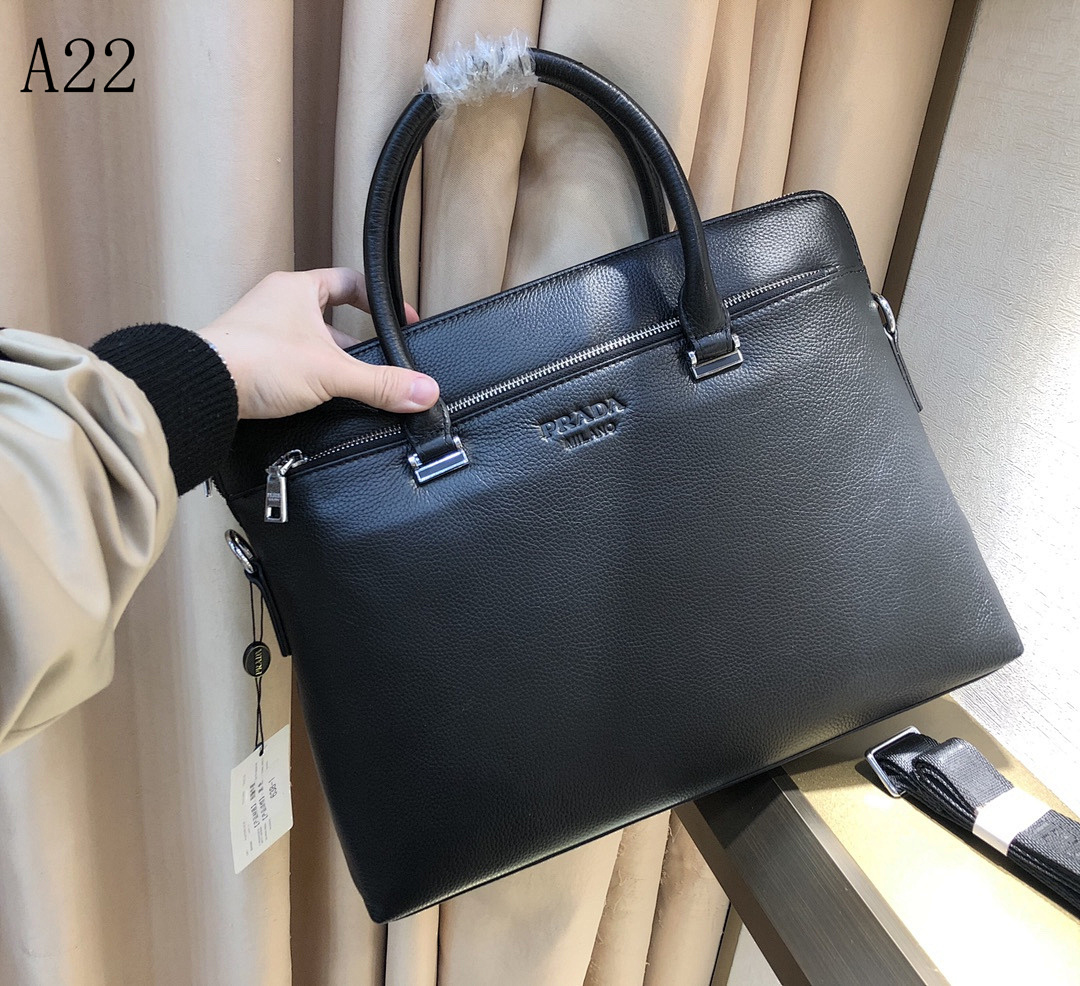 Pr4da Model# A22 - Saffiano Leather Briefcase #132 1 Pr4da Model# A22 – Saffiano Leather Briefcase #132