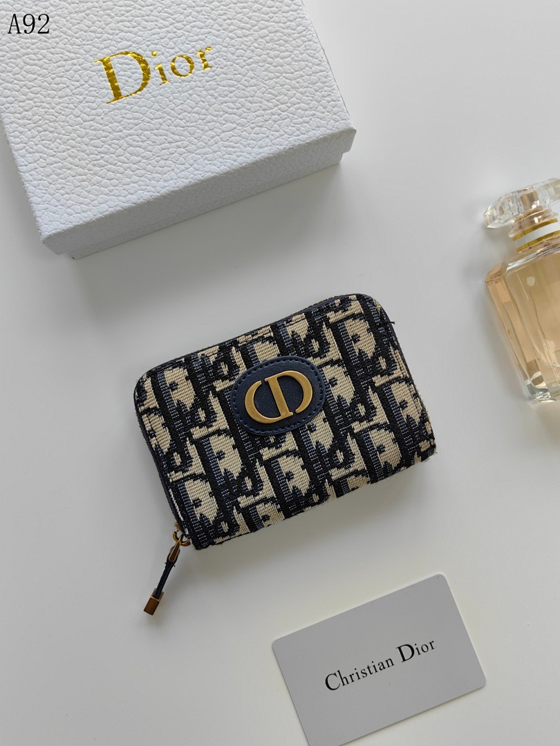 Diiior Oblique Canvas Zip Wallet #210
