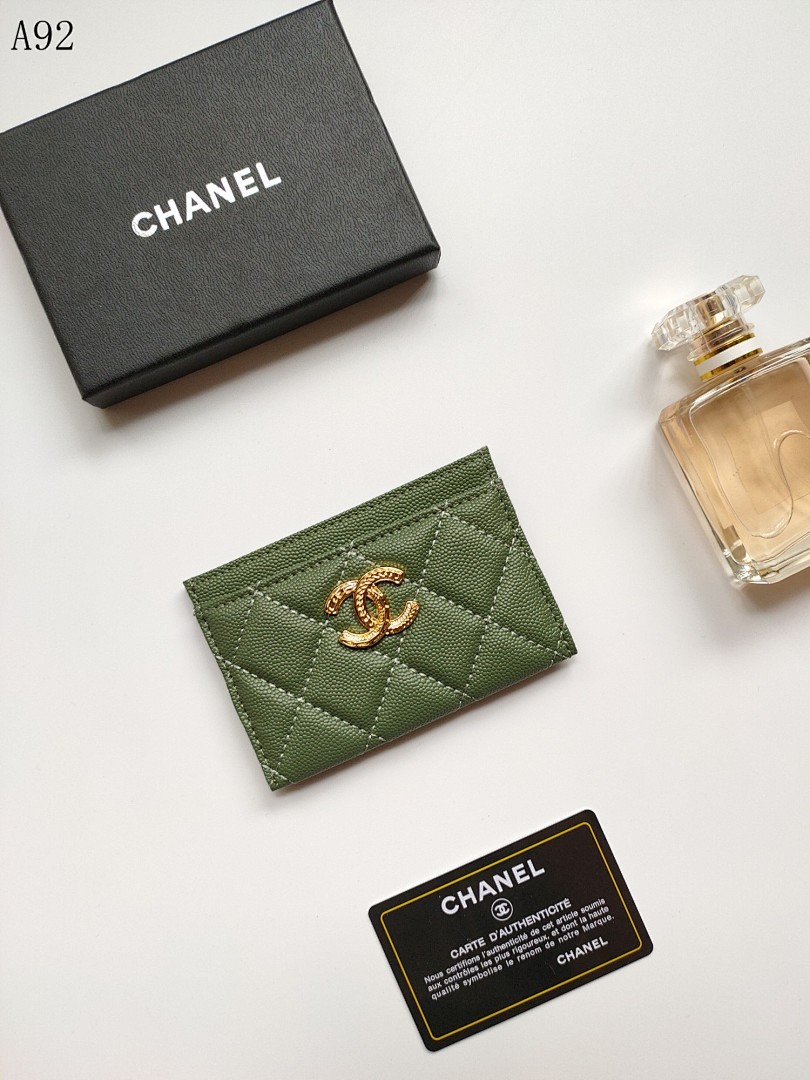 Chan3l Classic Quilted Card Holder #251
