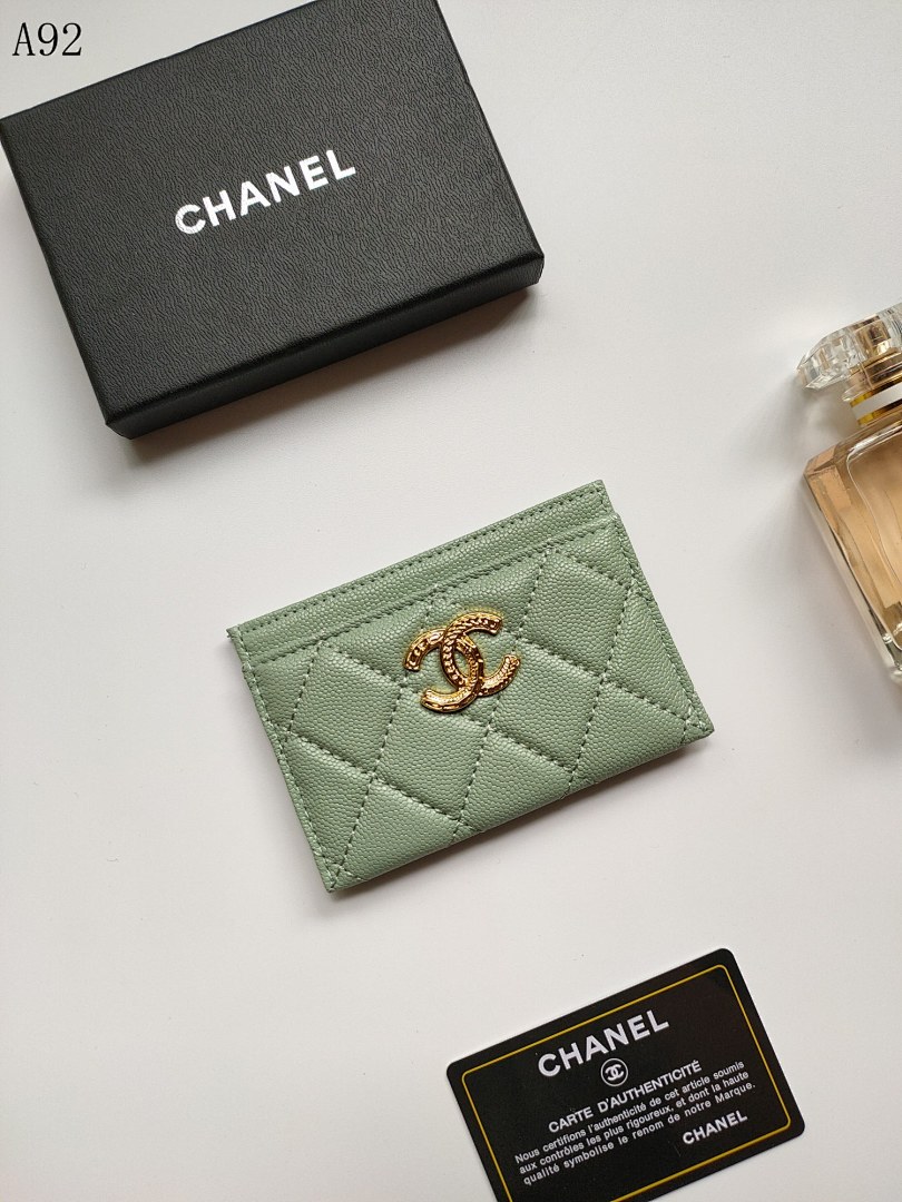 Chan3l Classic Quilted Card Holder #249