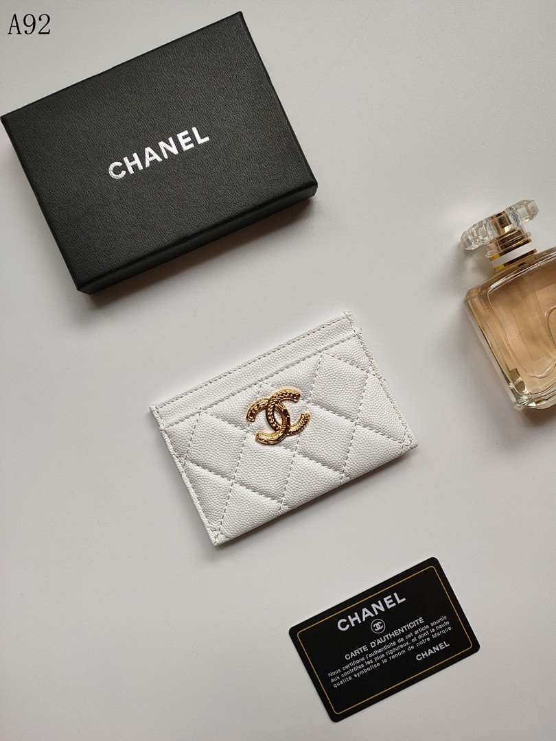 Chan3l Classic Quilted Card Holder #247