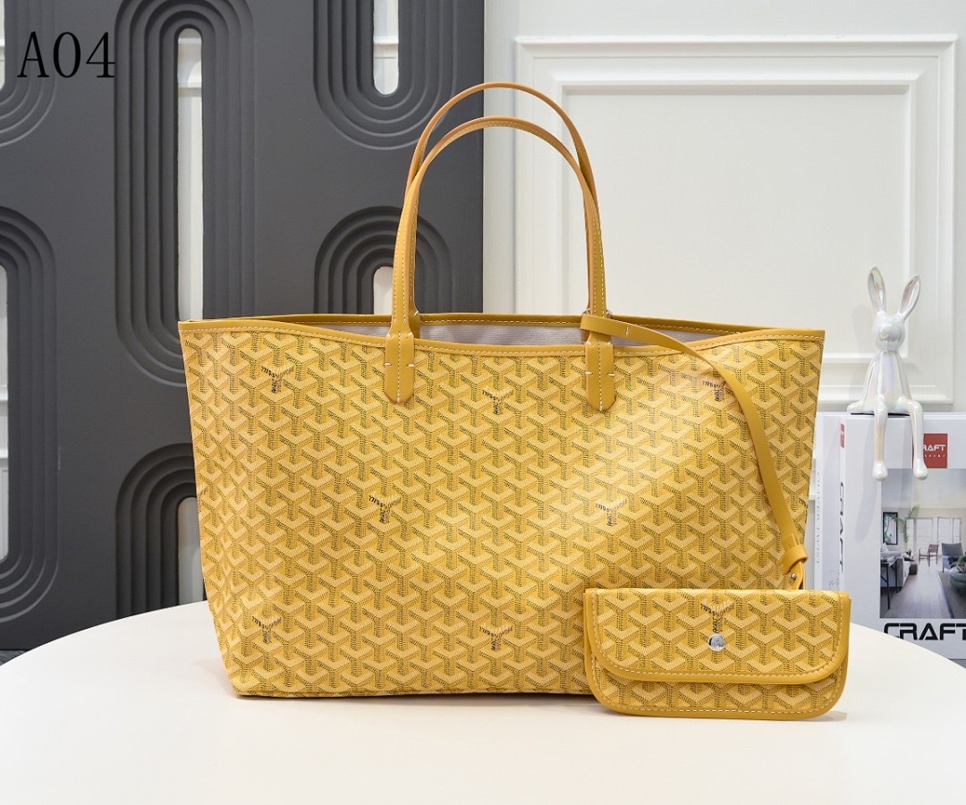 MCM + MCM Medium Shopper Tote + Yellow Monogram Canvas #504