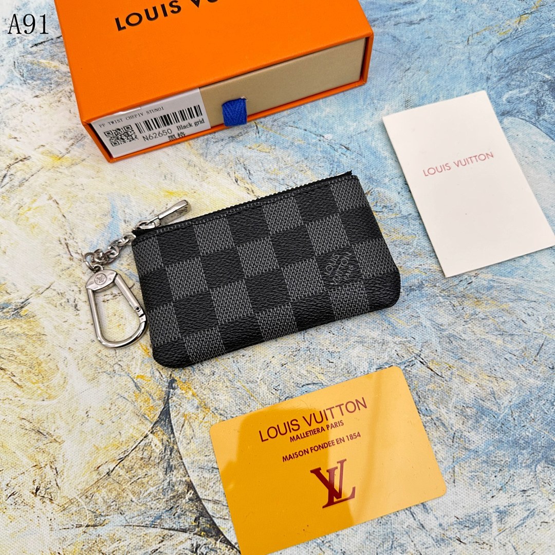 LVutton N62650 Black Damier Graphite Key Pouch #147 1 LVutton N62650 Black Damier Graphite Key Pouch #147