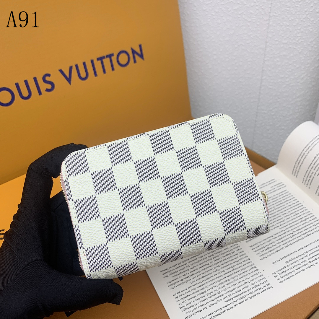 LVutton - A91 - Damier Azur Compact Zip Wallet #140 1 LVutton – A91 – Damier Azur Compact Zip Wallet #140