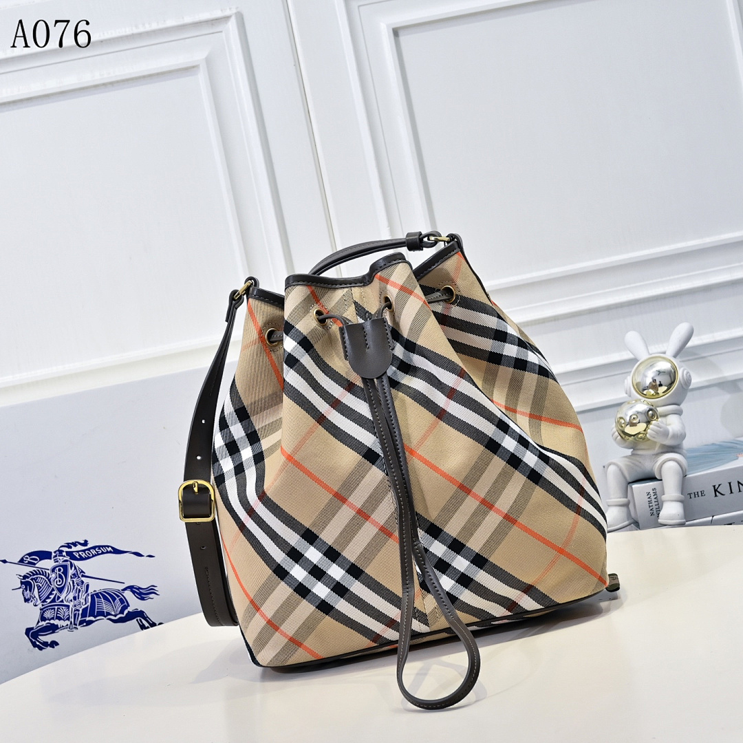Burberyy Model# A076 Check Drawstring Bag #98