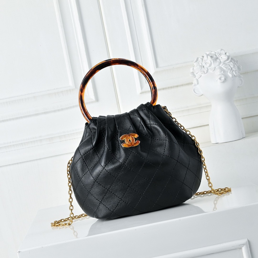 Chan3l – Model# 23C – Tortoise Ring Handle Bag #29
