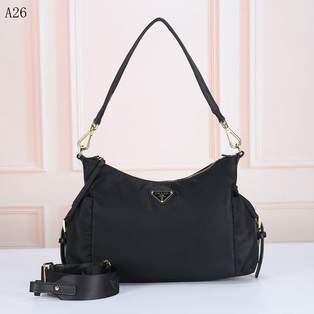 Pr4da - Model A26 - Nylon Hobo Bag #60 1 Pr4da + Re-Nylon + Hobo Bag #60