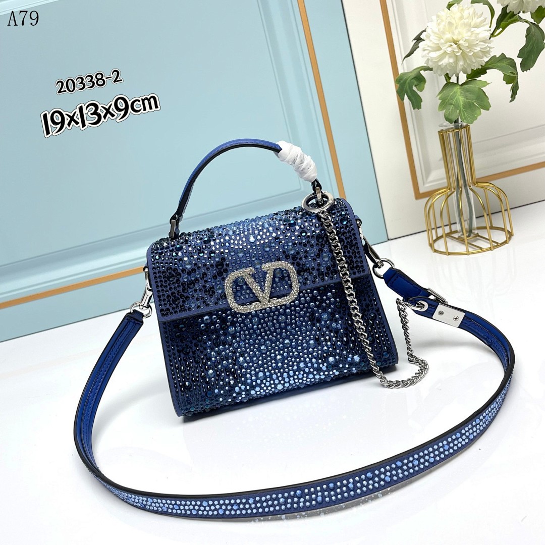 Valentiino Rockstud Crystal Embellished Crossbody Bag #403
