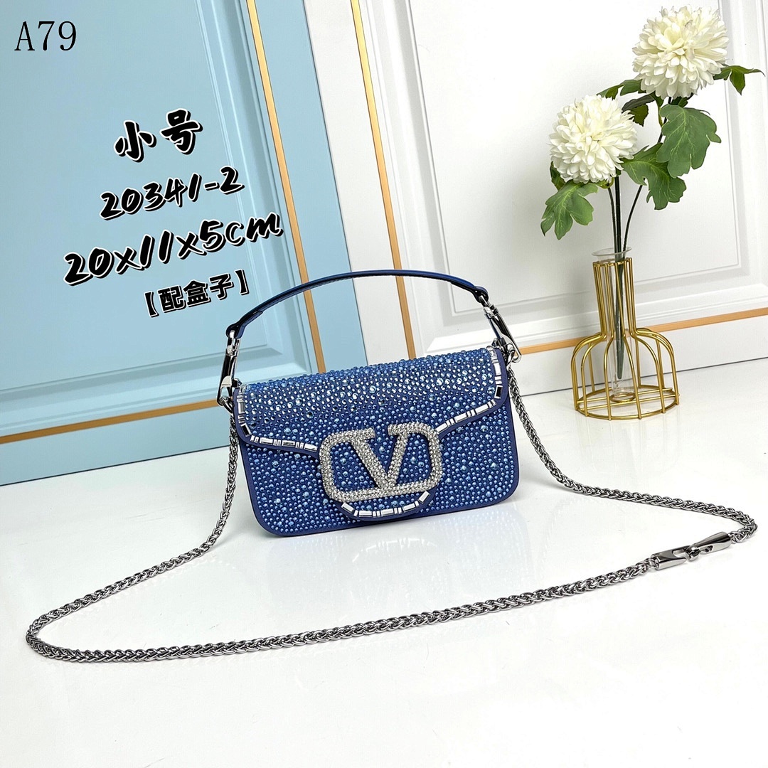 Valentiino + Rockstud + Small Crystal-Embellished Shoulder Bag #364
