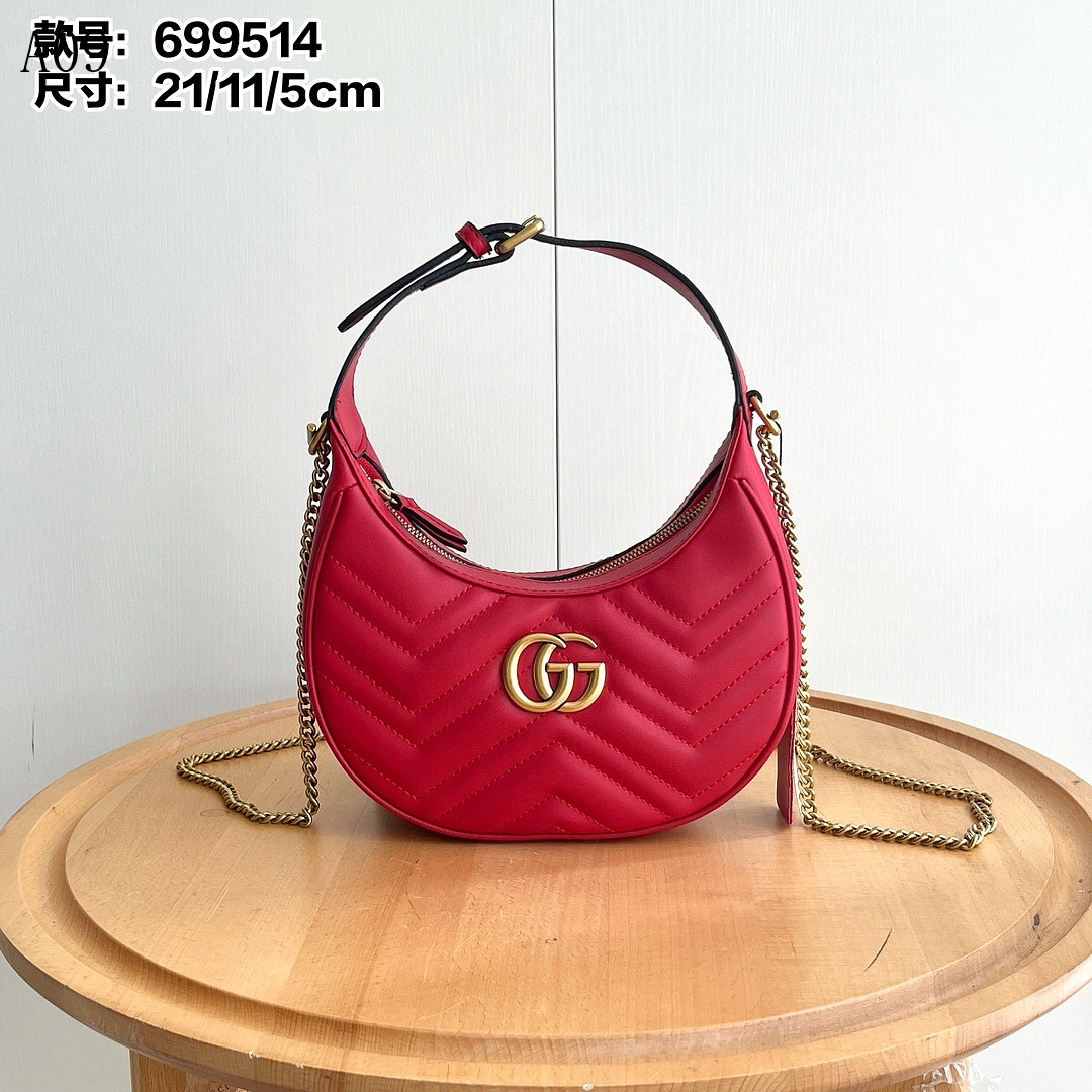 Gucc1 GG Marmont Matelassé Hobo Bag #275