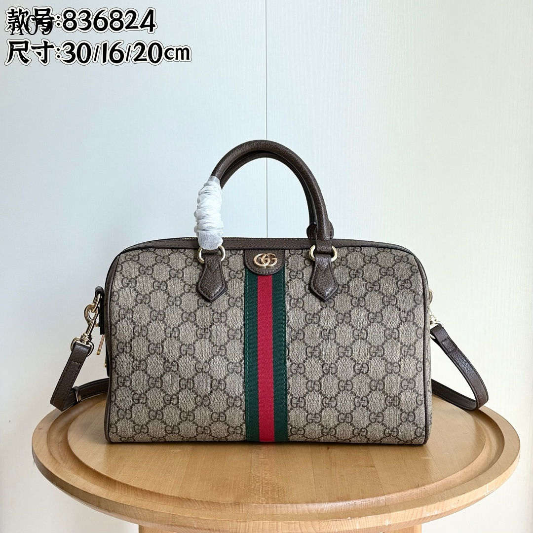 Gucc1 Ophidia GG Supreme Boston Bag #264