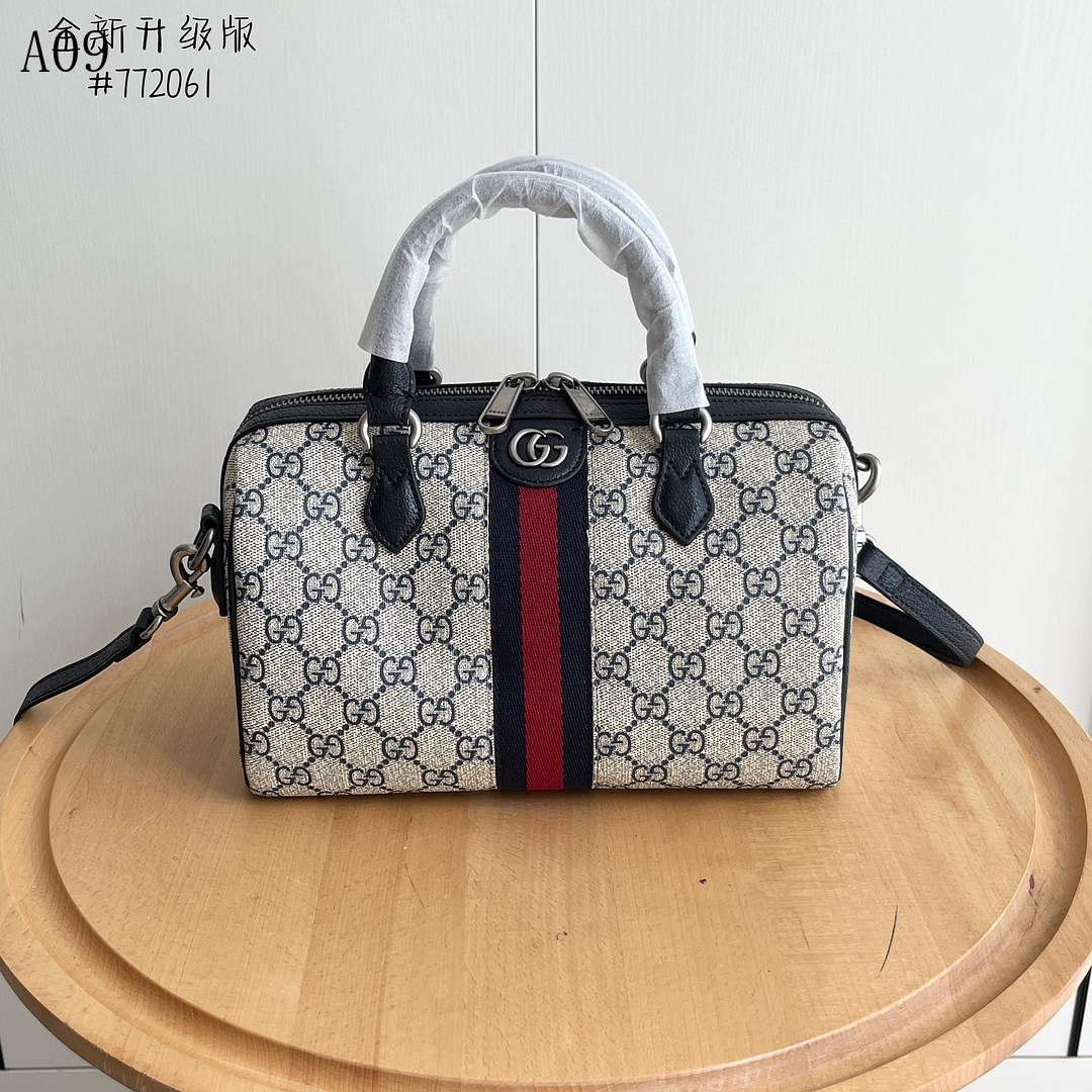 Gucc1 #772061 GG Supreme Web Boston Bag #3