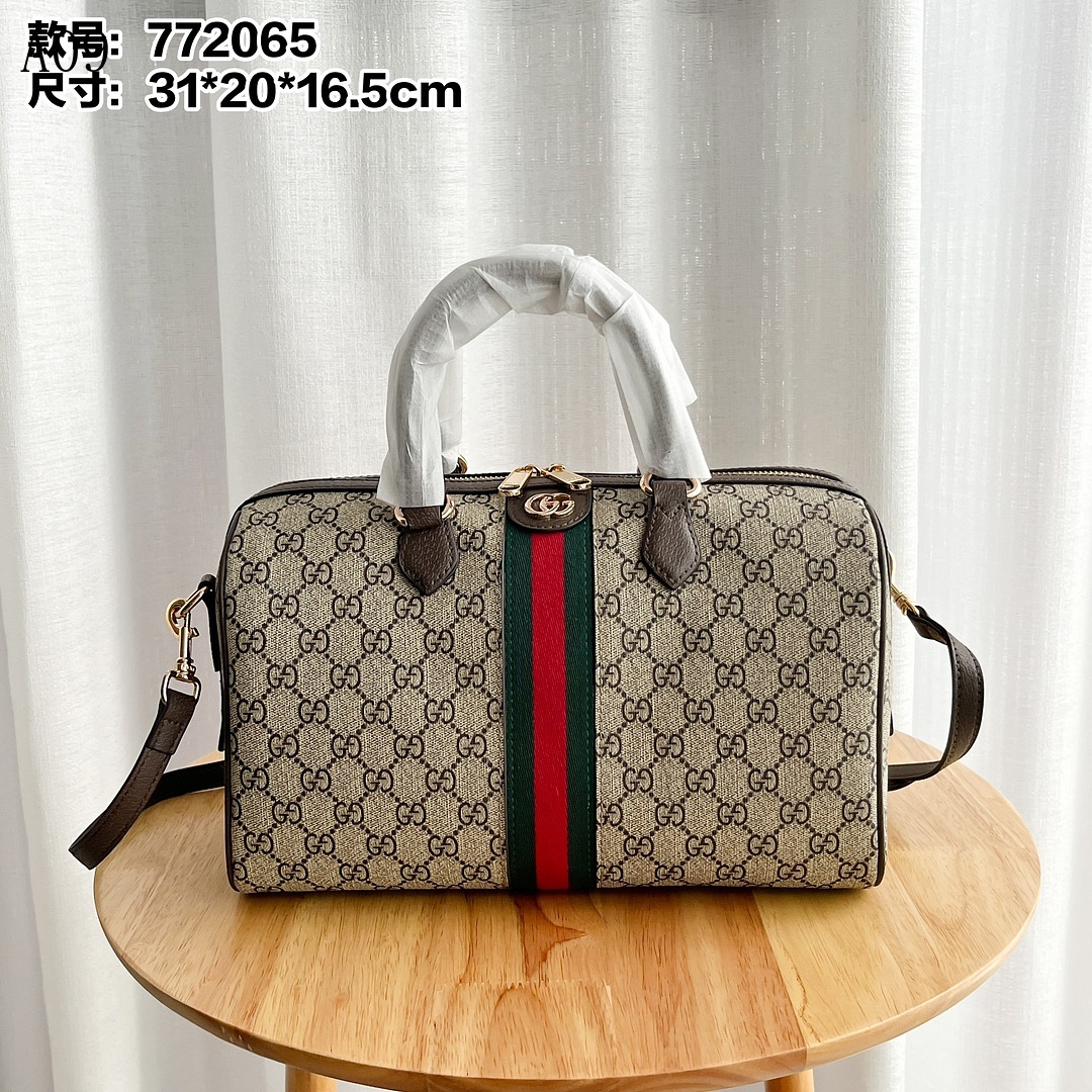 Gucc1 – 772065 – Ophidia GG Supreme Boston Bag #0