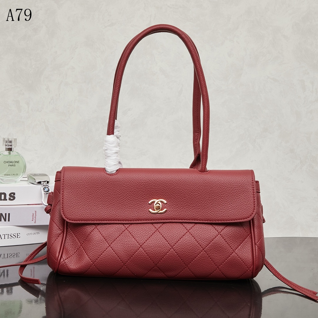 Chan3l Classic Quilted Caviar Leather Top Handle Bag #259
