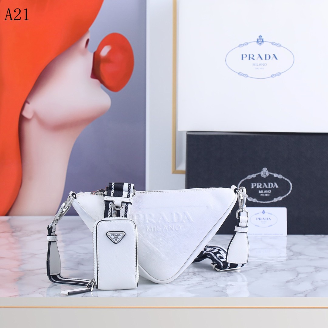 Pr4da + A21 + Triangular Crossbody Bag #1843 1 Pr4da Milano Triangular Crossbody Bag #1857
