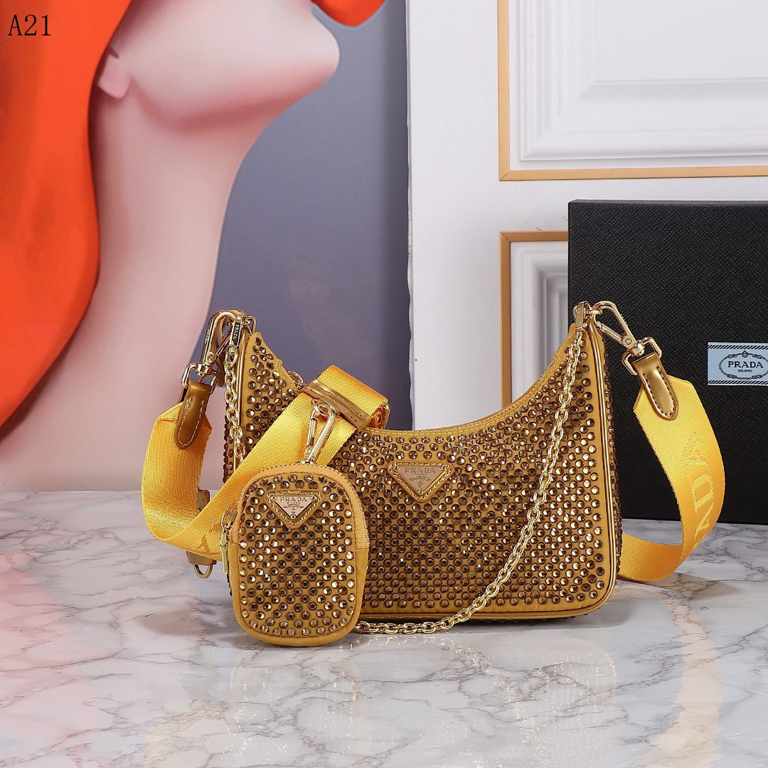 Pr4da + Cahier + Studded Shoulder Bag #1929