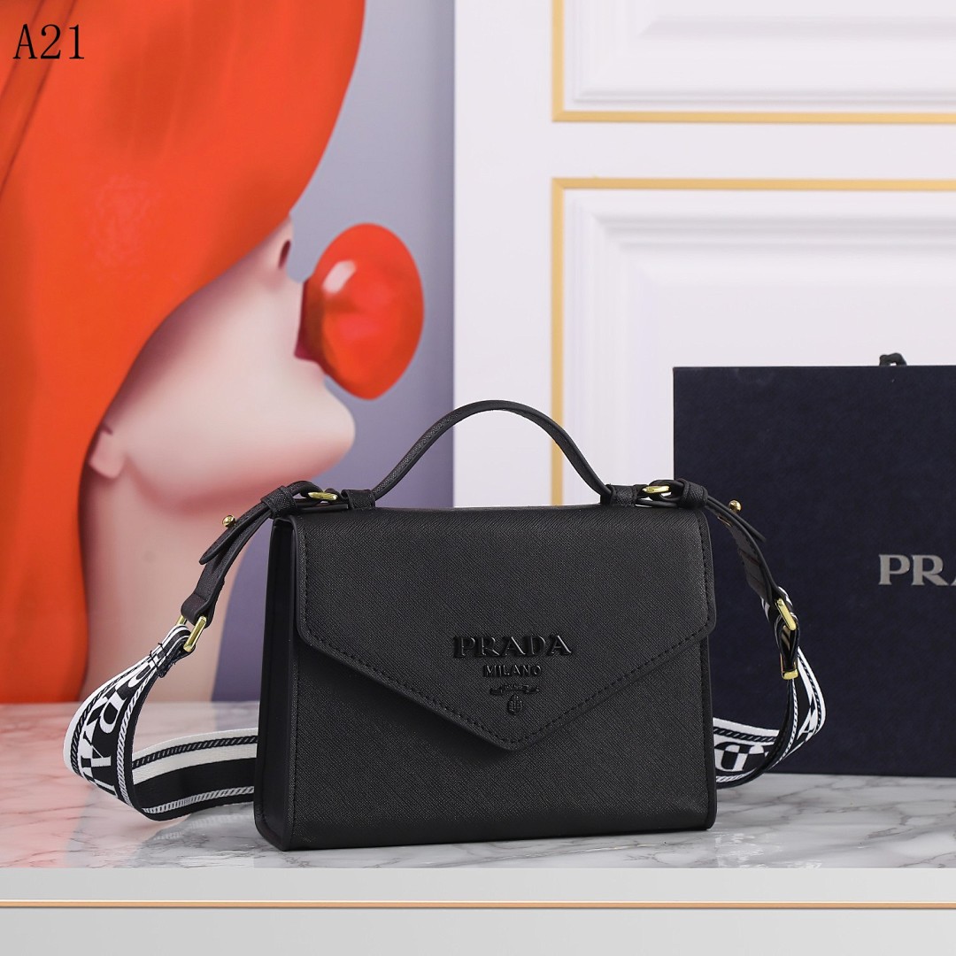 Pr4da + Calfskin Leather + Crossbody Bag #1691