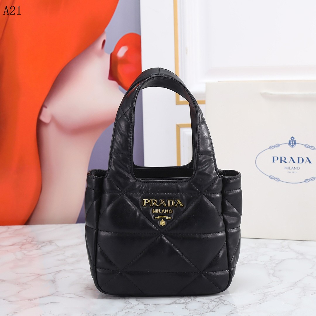 Pr4da Milano Quilted Leather Tote Bag #1572