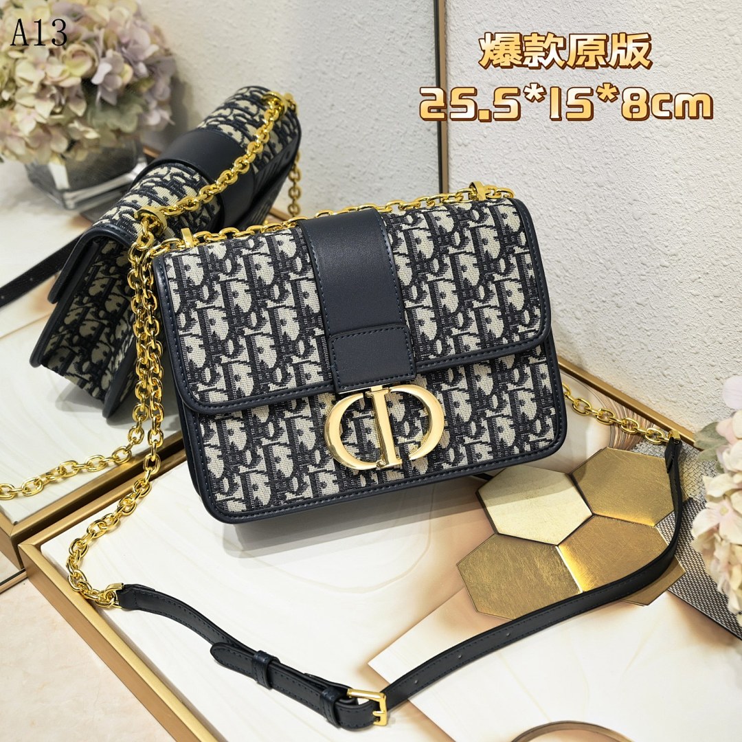 Diiior – Lady Diiior Oblique Canvas Shoulder Bag #2169