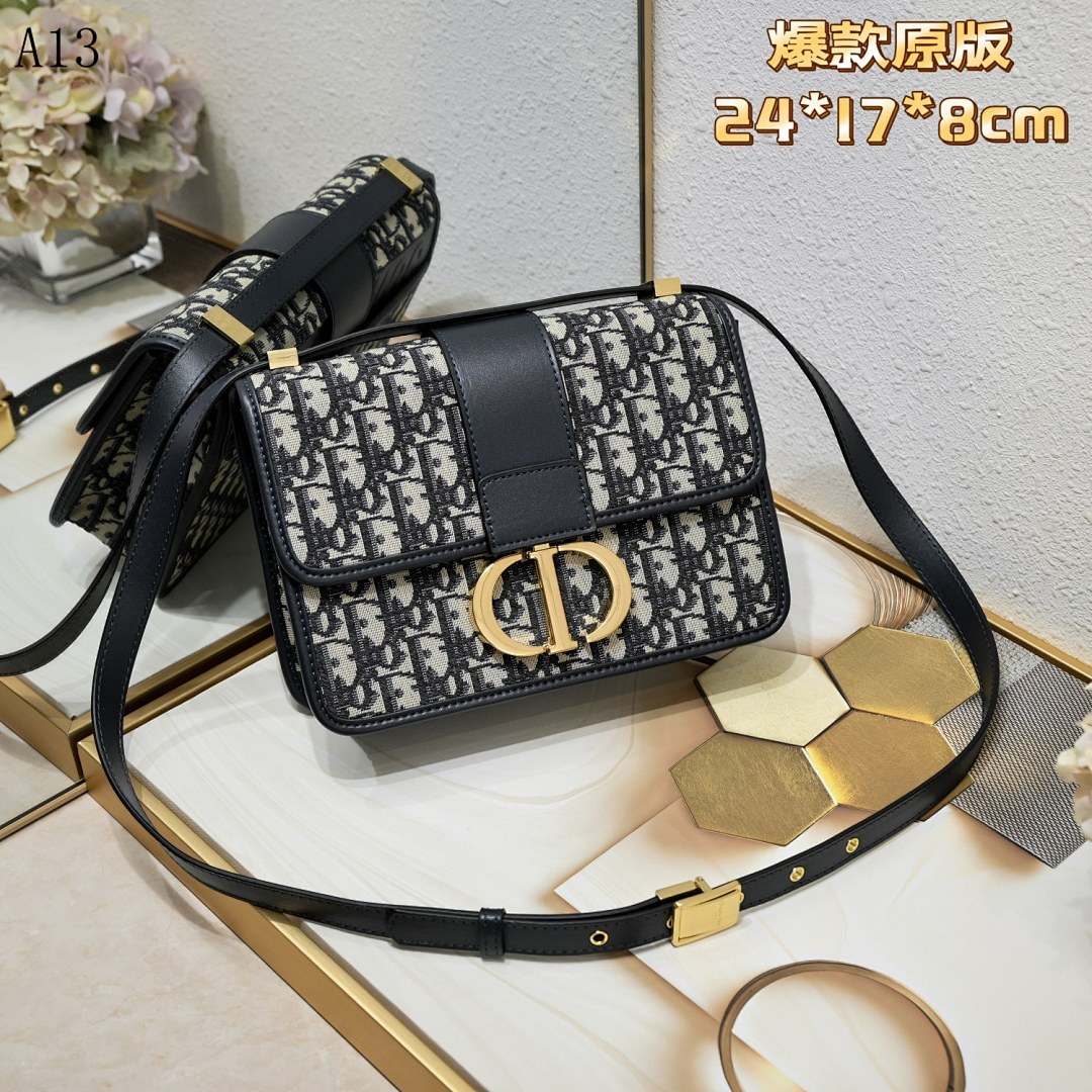 Diiior + Lady Diiior + Oblique Print Shoulder Bag #2195