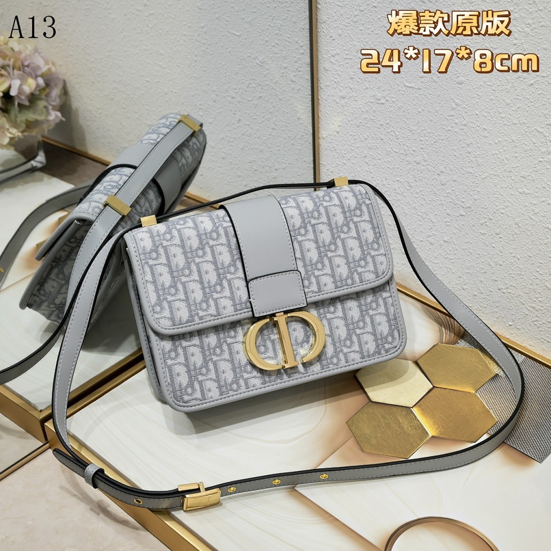 Diiior + Lady Diiior + Oblique Print Shoulder Bag #2211