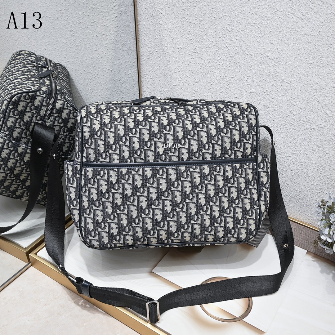Diiior Oblique Canvas Saddle Bag #2087