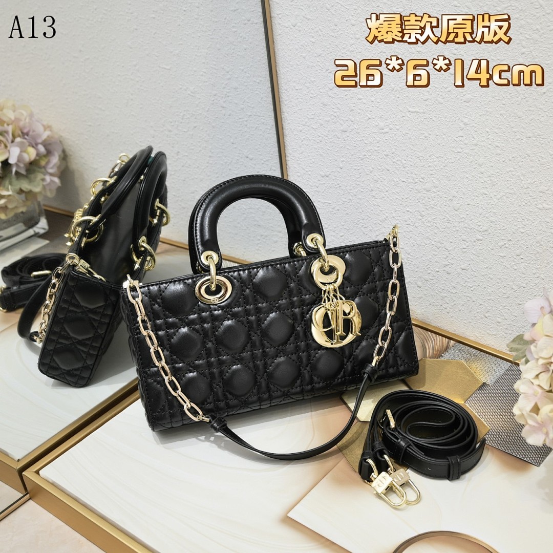Diiior Lady Diiior Medium Quilted Leather Tote #2218
