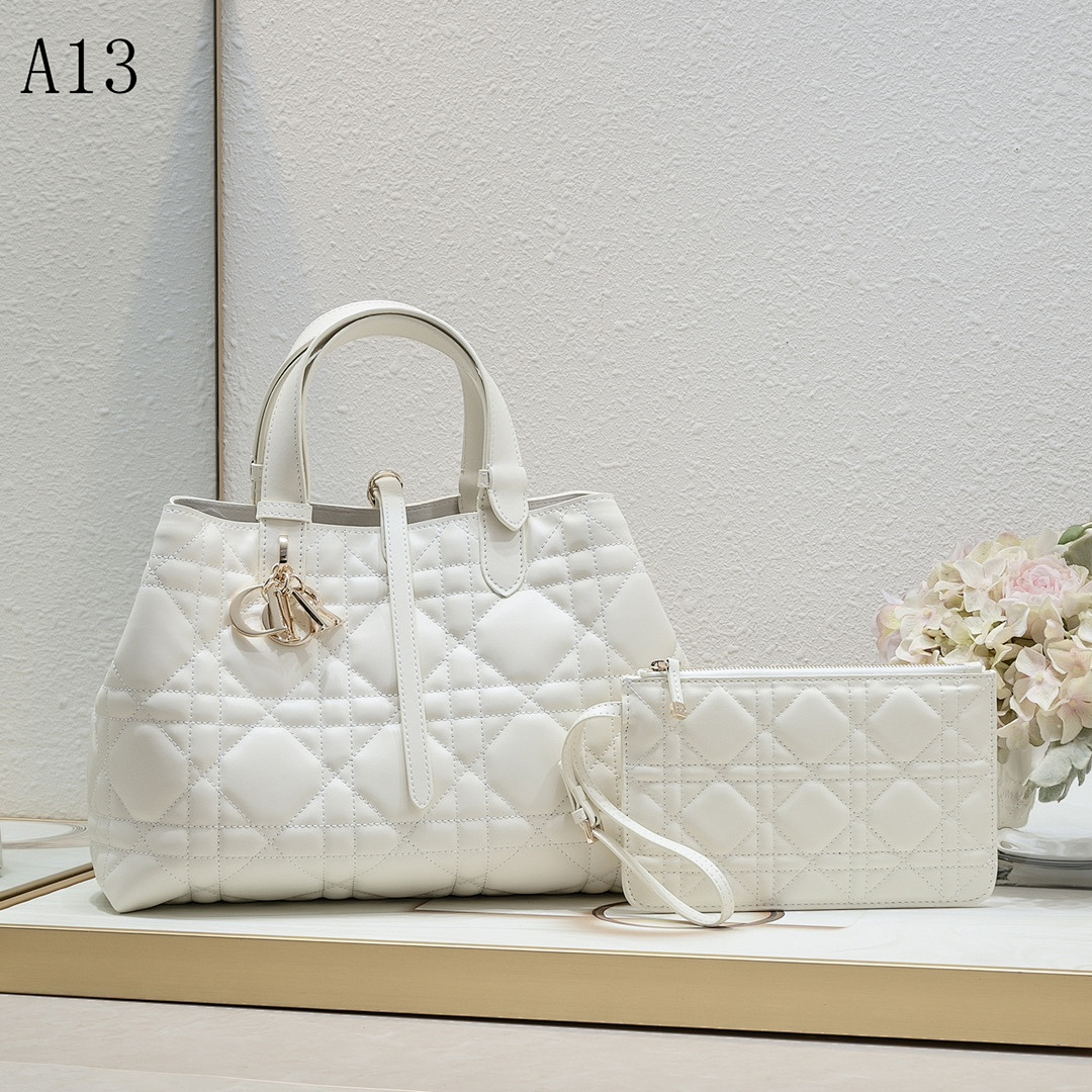 Diiior Lady Diiior Tote Bag + Pouch Set #2038