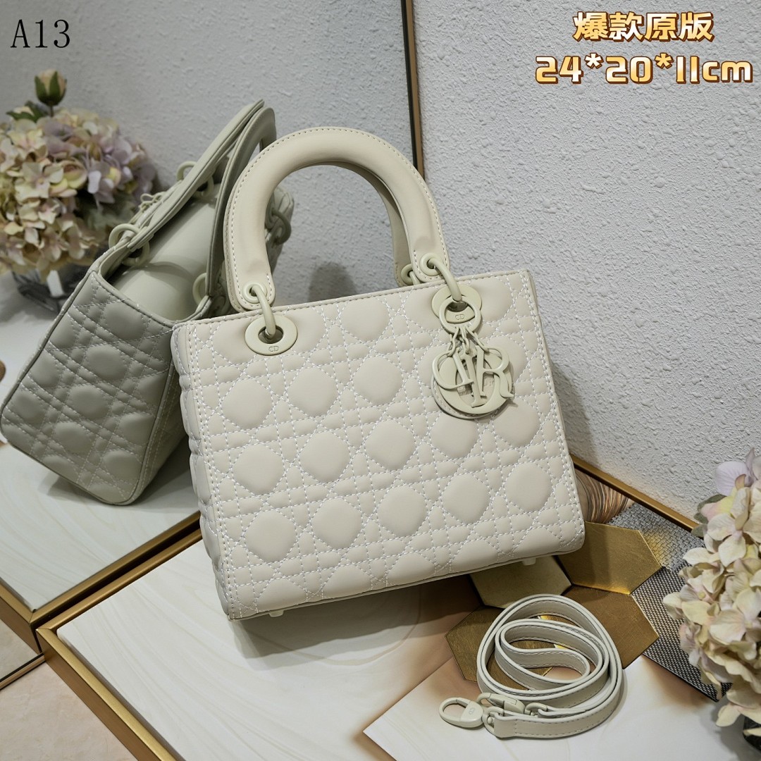 Diiior Lady Diiior Medium Quilted Tote #2106