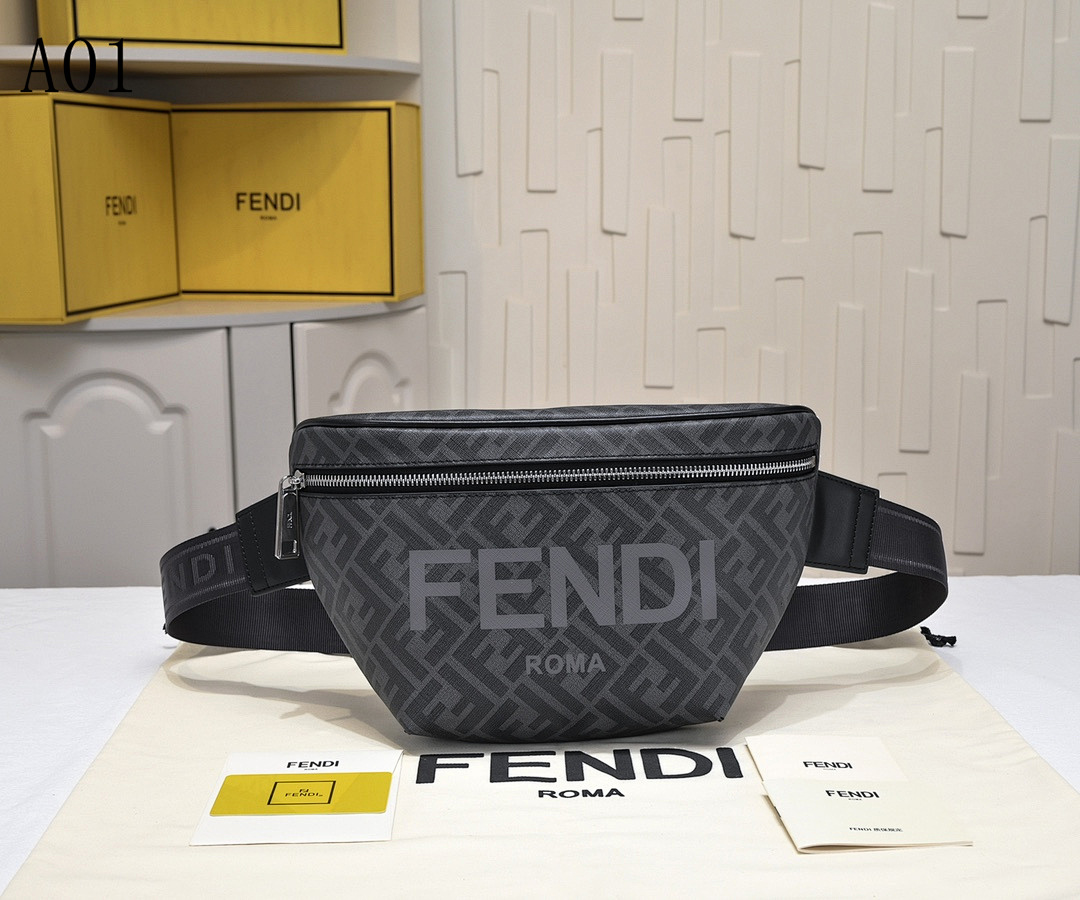 FENDI – FF Logo Print Belt Bag #2274