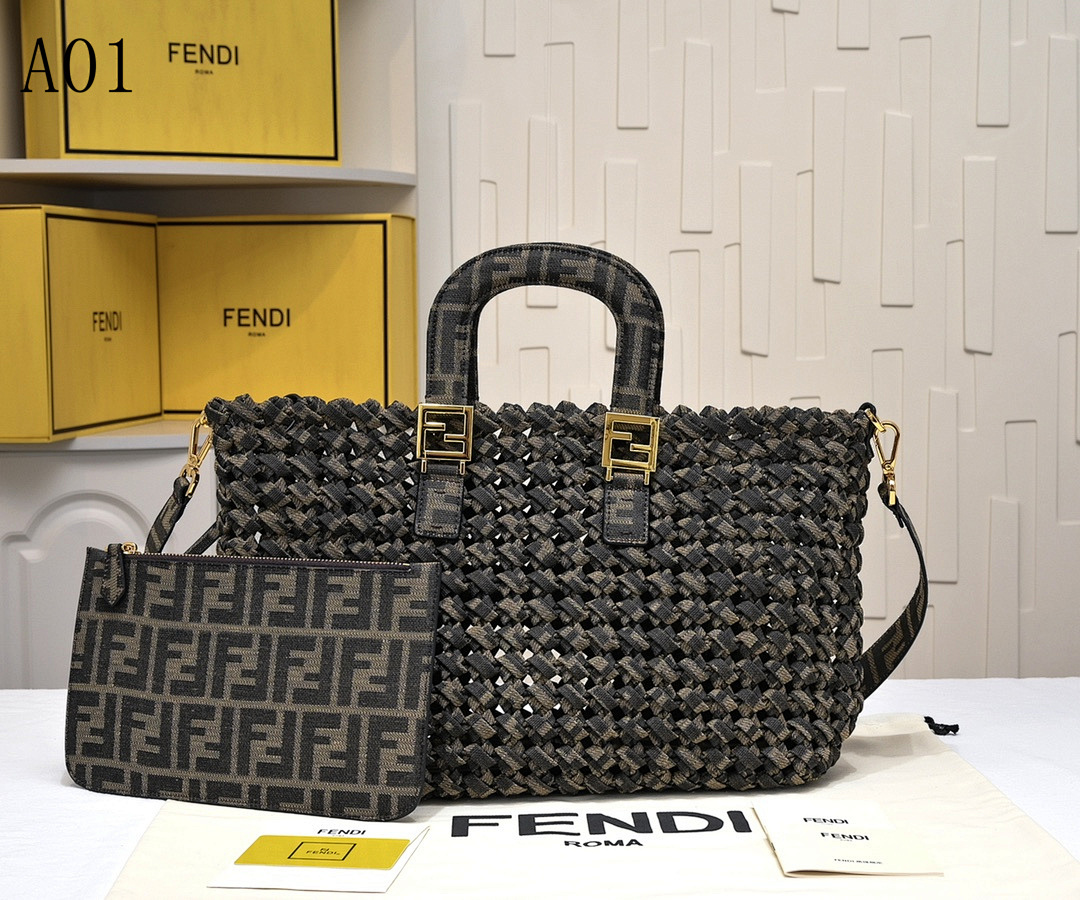 FENDI – Peekaboo Woven Tote Bag #2334