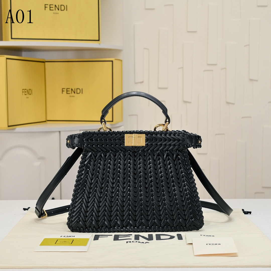 FENDI – A01 – Braided Leather Bag #2462
