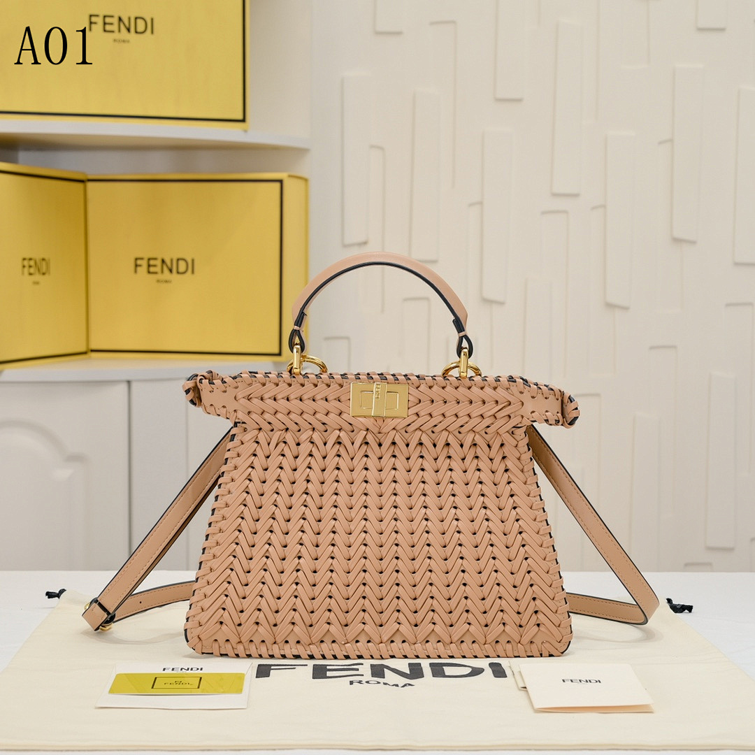 FENDI – Baguette Woven Leather Tote #2491