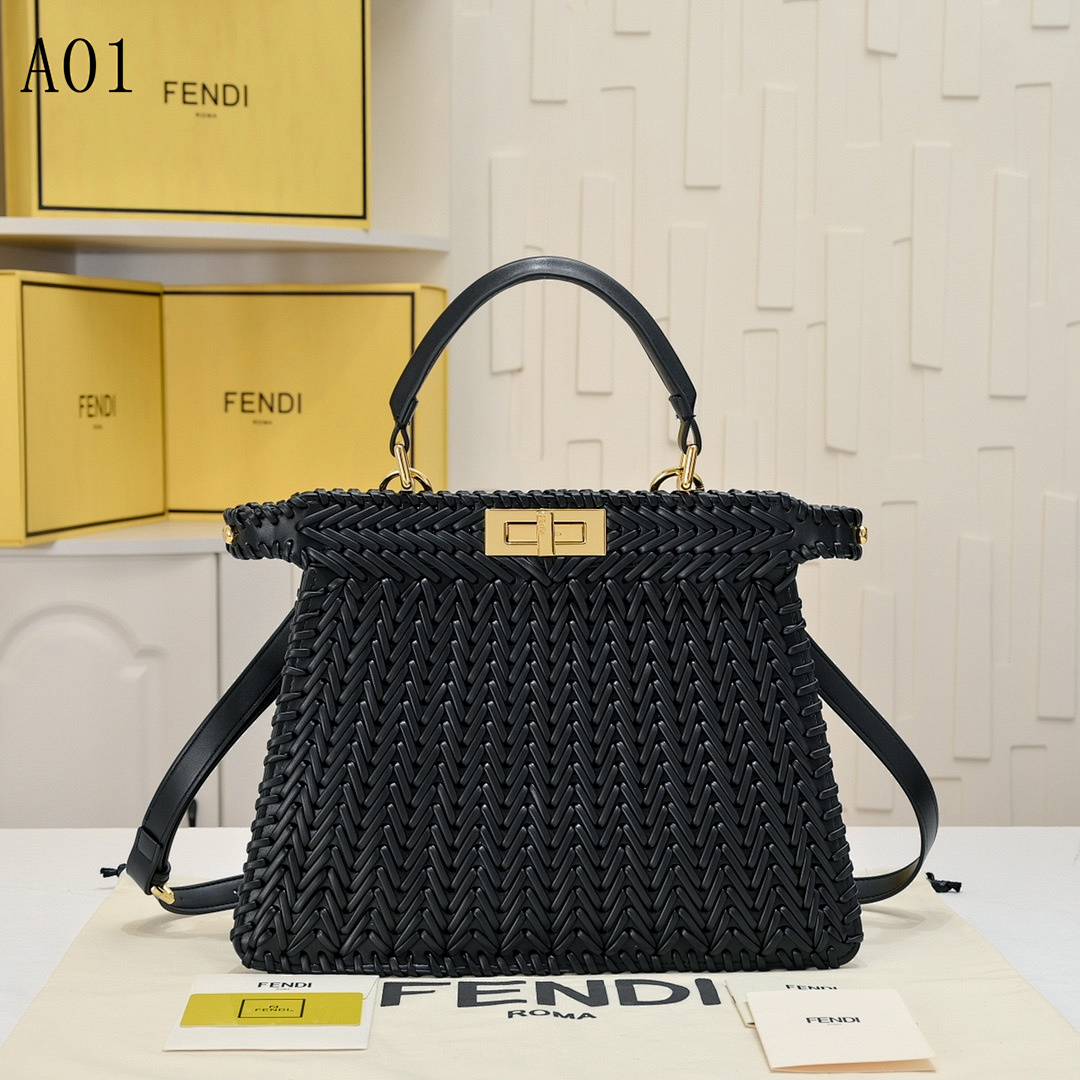 FENDI – Baguette Woven Leather Tote #2390