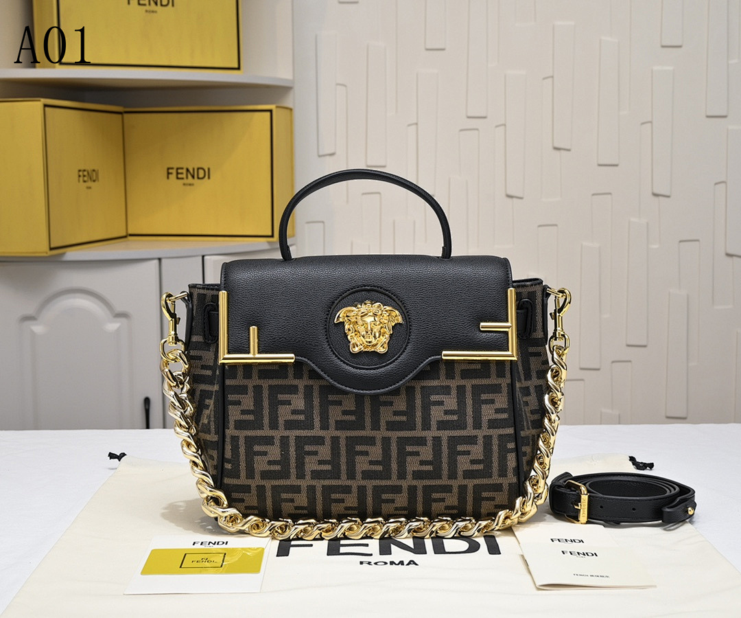 FENDII + Peekaboo + Iconic FF Monogram Bag #2555 1 FENDI + Peekaboo + Iconic FF Monogram Bag #2555