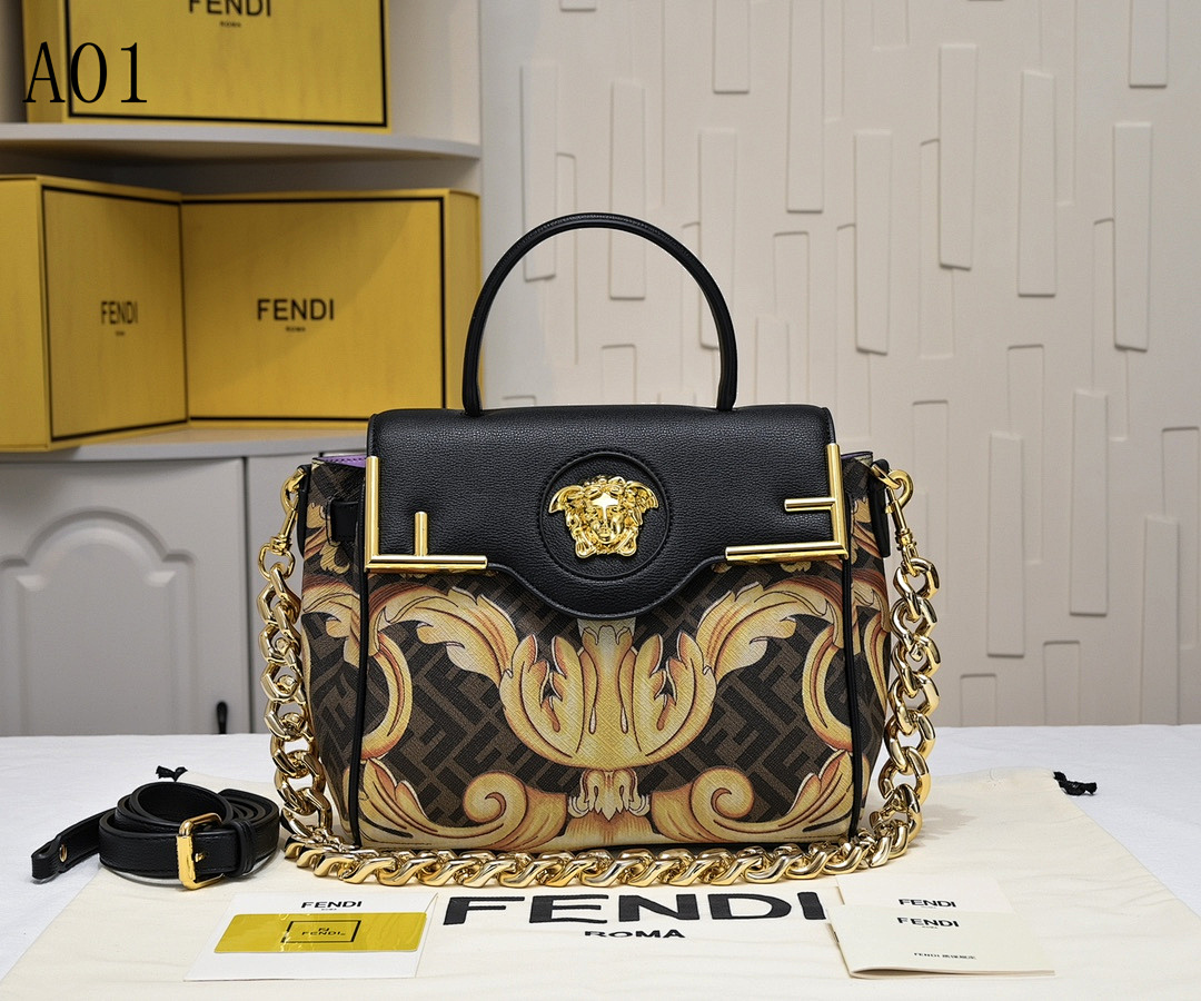 FENDI + Peekaboo + Baroque Print Bag #2524